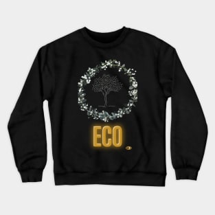 Mel2D - T-Shirt Eco golden and tree white. Crewneck Sweatshirt